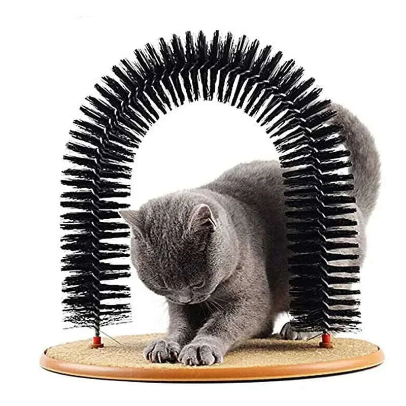 Self Grooming Cat Toy Arch with Massage Brush - Image 5