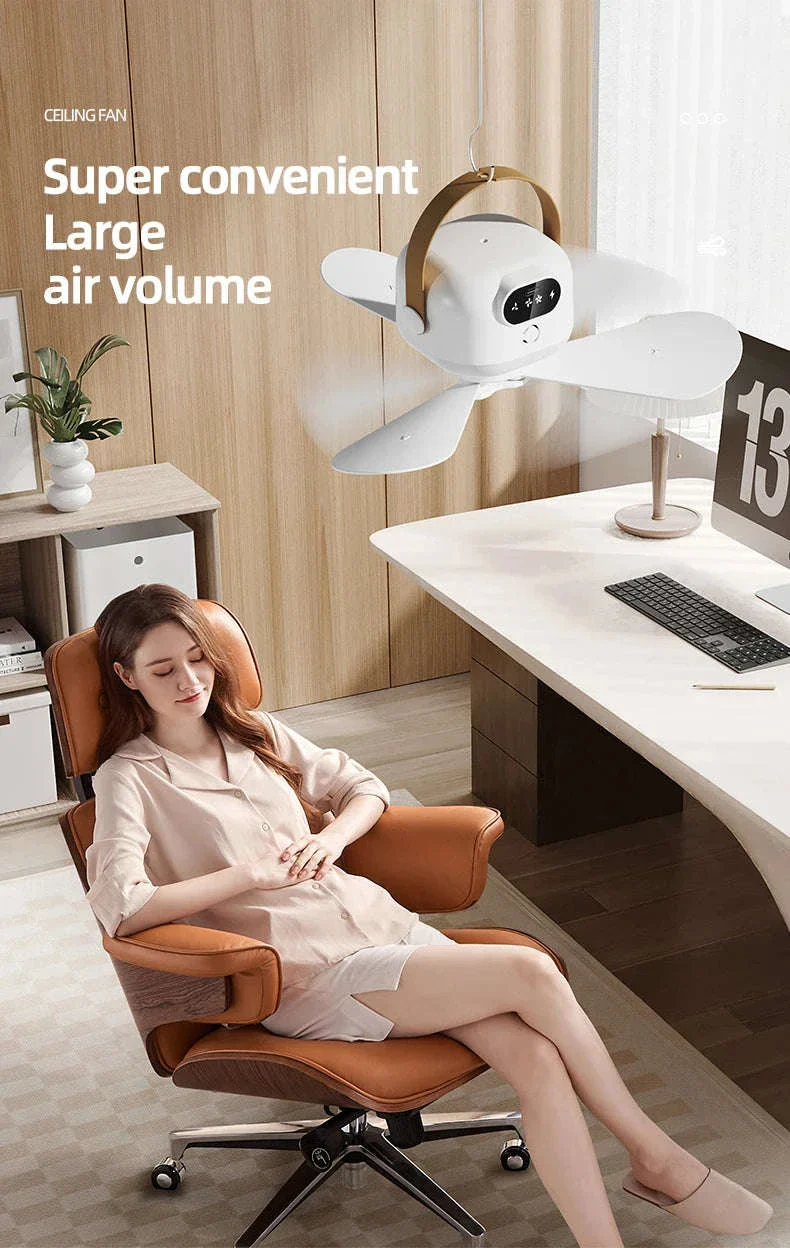 Rechargeable Ceiling Camping Fan with Remote Light for Small Spaces - Image 18