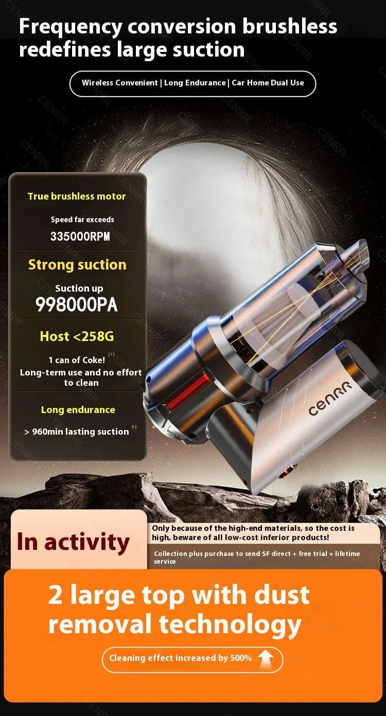 Cordless Car Vacuum Cleaner with Blower, USB-C Rechargeable Handheld - Image 10