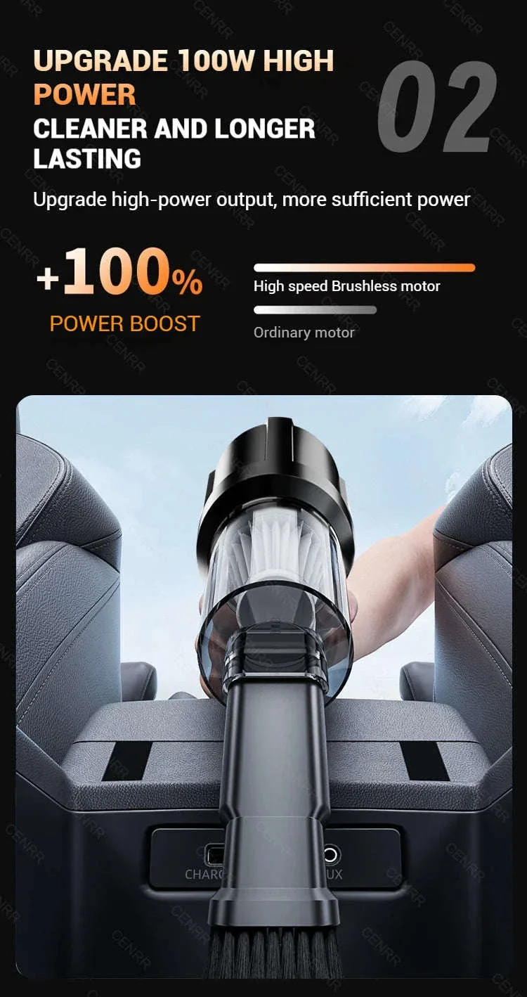 Cordless Car Vacuum Cleaner with Blower, USB-C Rechargeable Handheld - Image 12