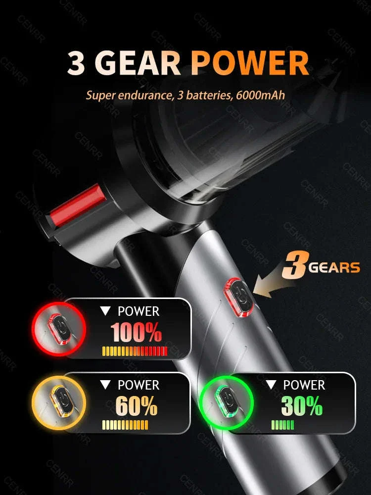 Cordless Car Vacuum Cleaner with Blower, USB-C Rechargeable Handheld - Image 13