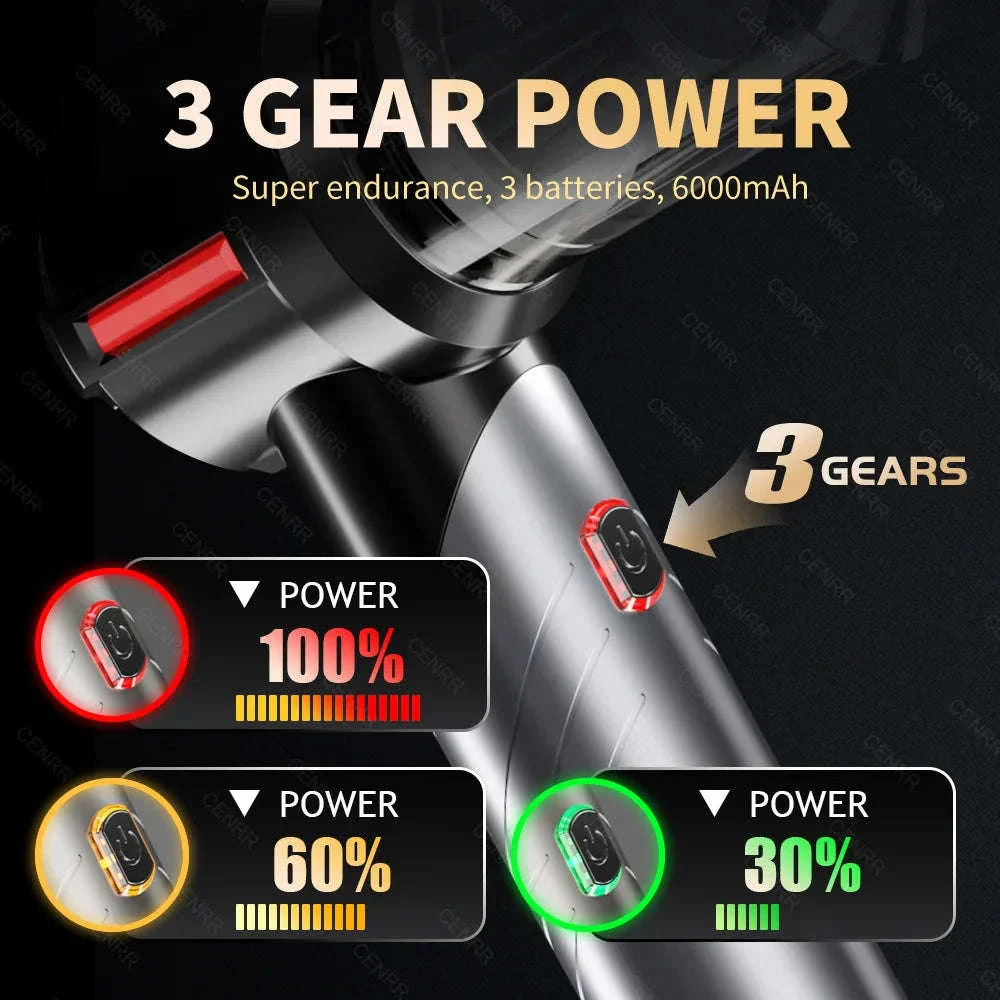 Cordless Car Vacuum Cleaner with Blower, USB-C Rechargeable Handheld - Image 2