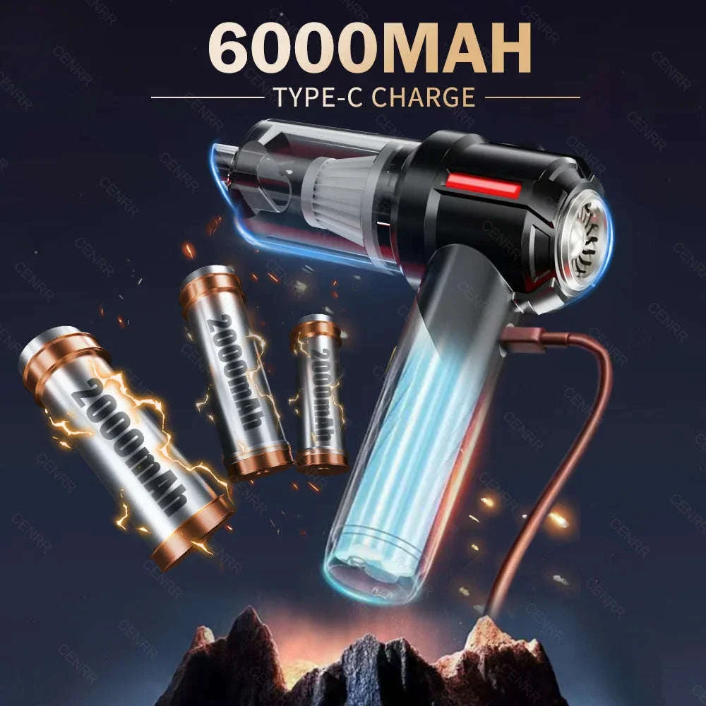 Cordless Car Vacuum Cleaner with Blower, USB-C Rechargeable Handheld - Image 4
