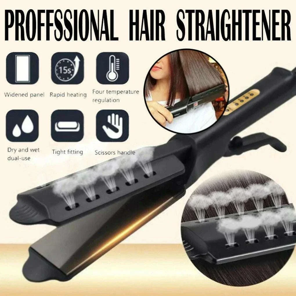 Ceramic Tourmaline Ionic Hair Straightener with Adjustable Heat - Image 18