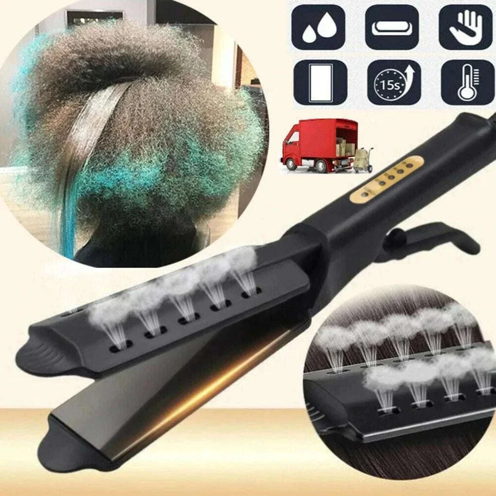 Ceramic Tourmaline Ionic Hair Straightener with Adjustable Heat - Image 9