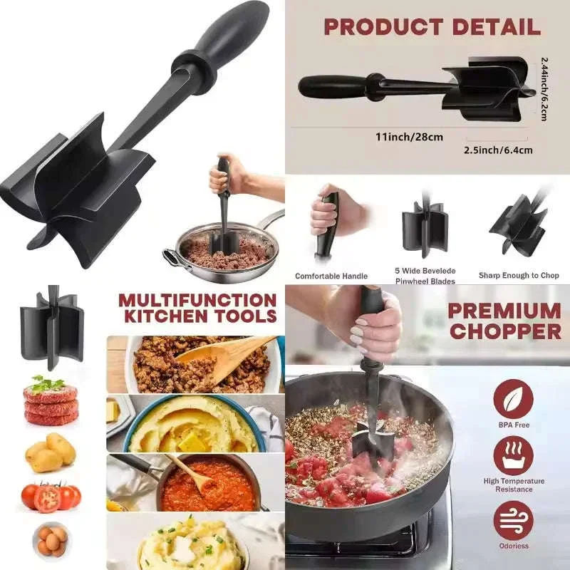 Chicken Shredder Tool with Non-Slip Base and Rotating Handle - Image 15