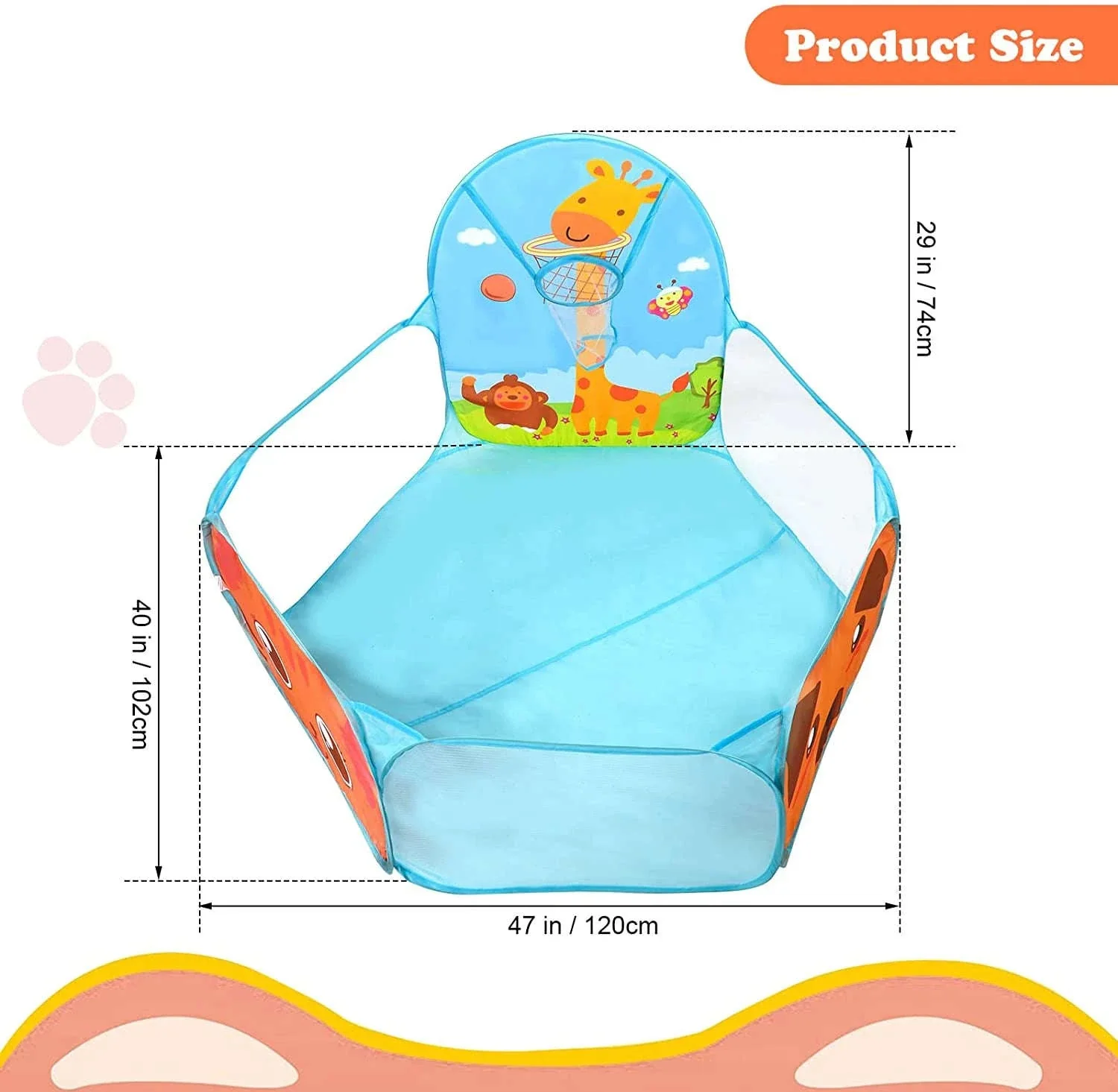 Children Portable Foldable Ball Pit Play Tent - Image 3