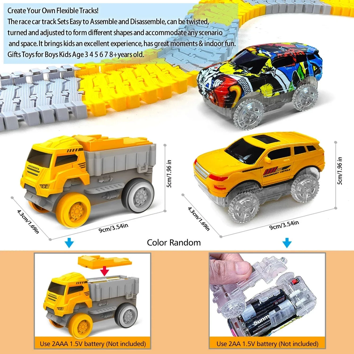 Children Electric Magical Flexible Track Car Toy Set - Image 3