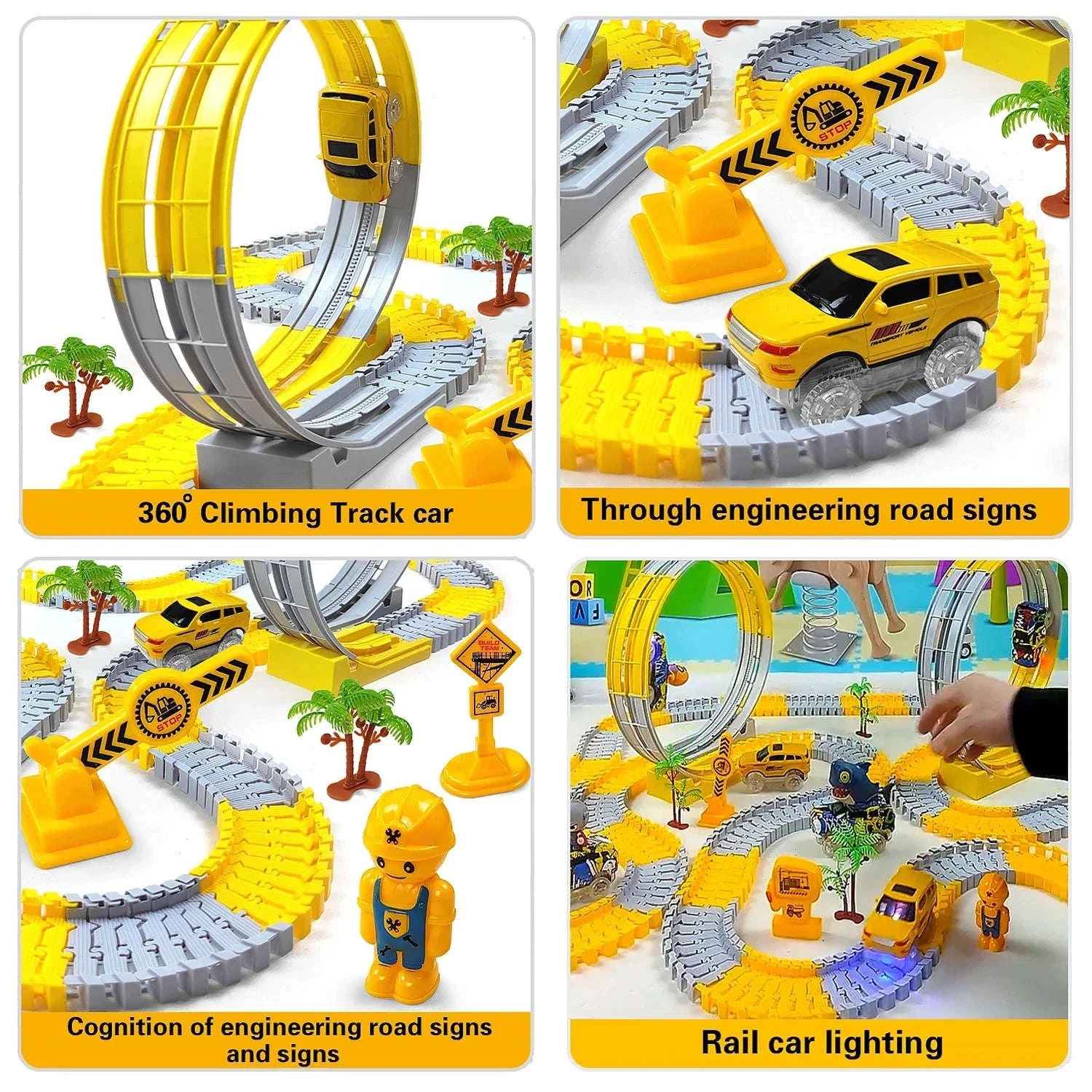 Children Electric Magical Flexible Track Car Toy Set - Image 4