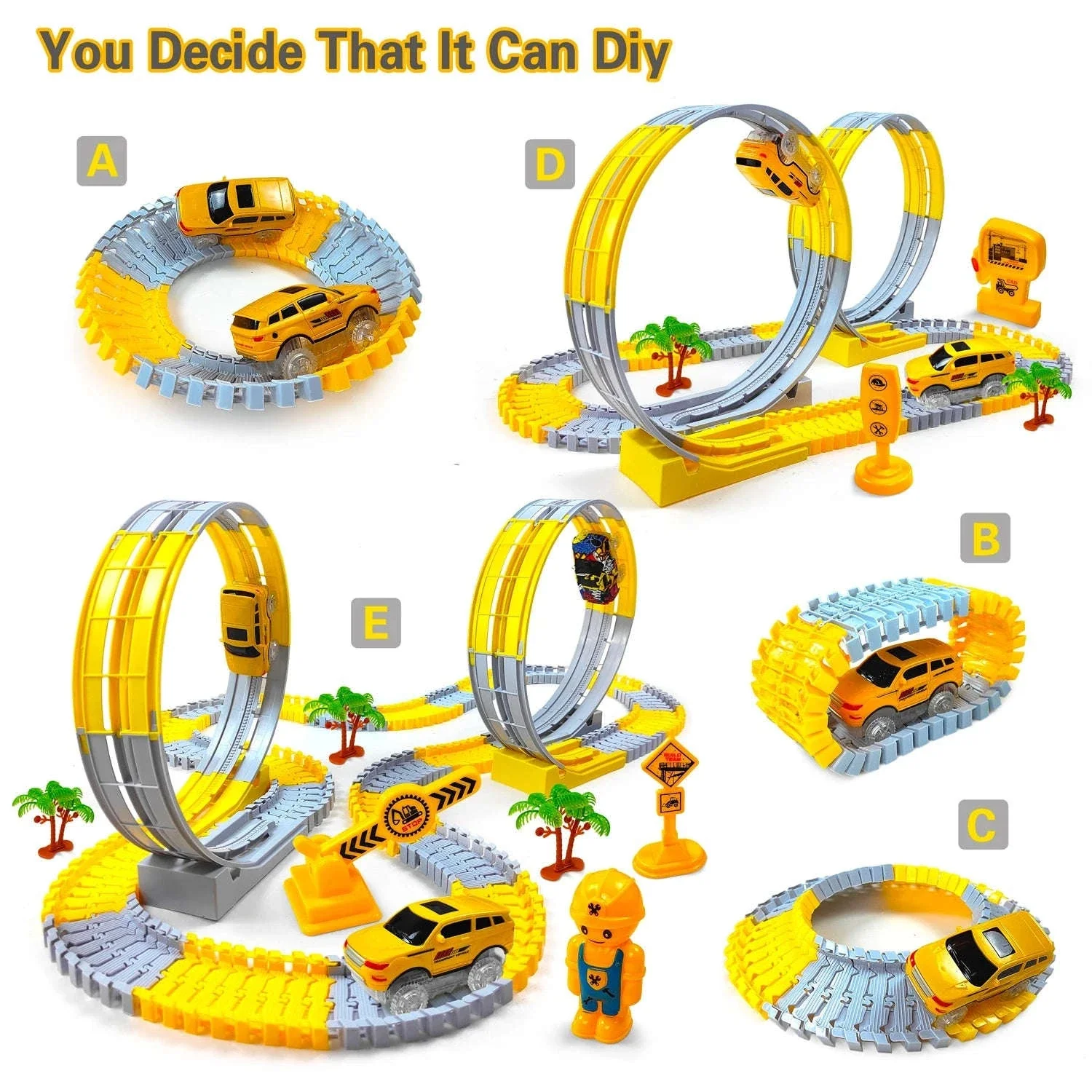 Children Electric Magical Flexible Track Car Toy Set - Image 5