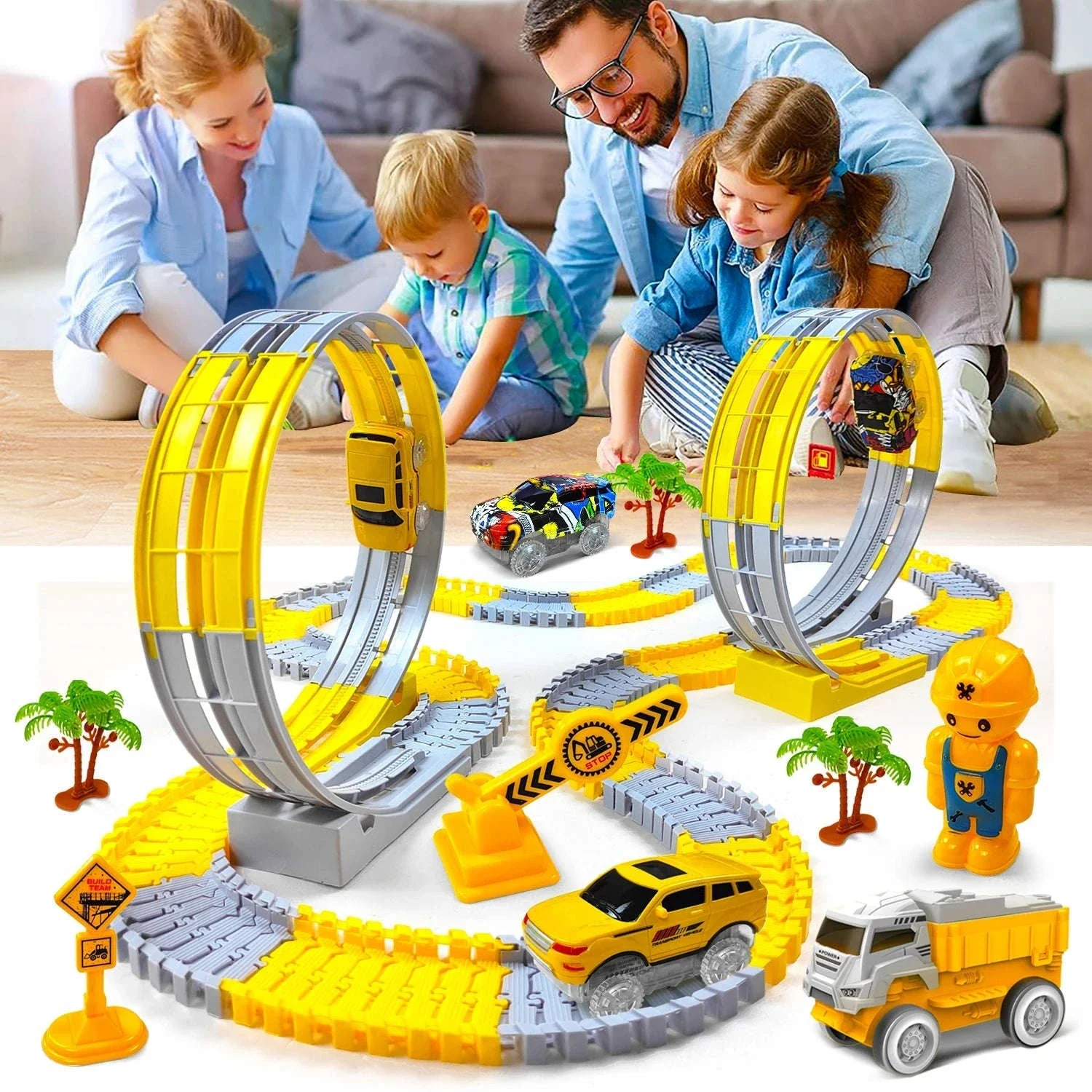Children Electric Magical Flexible Track Car Toy Set - Image 7