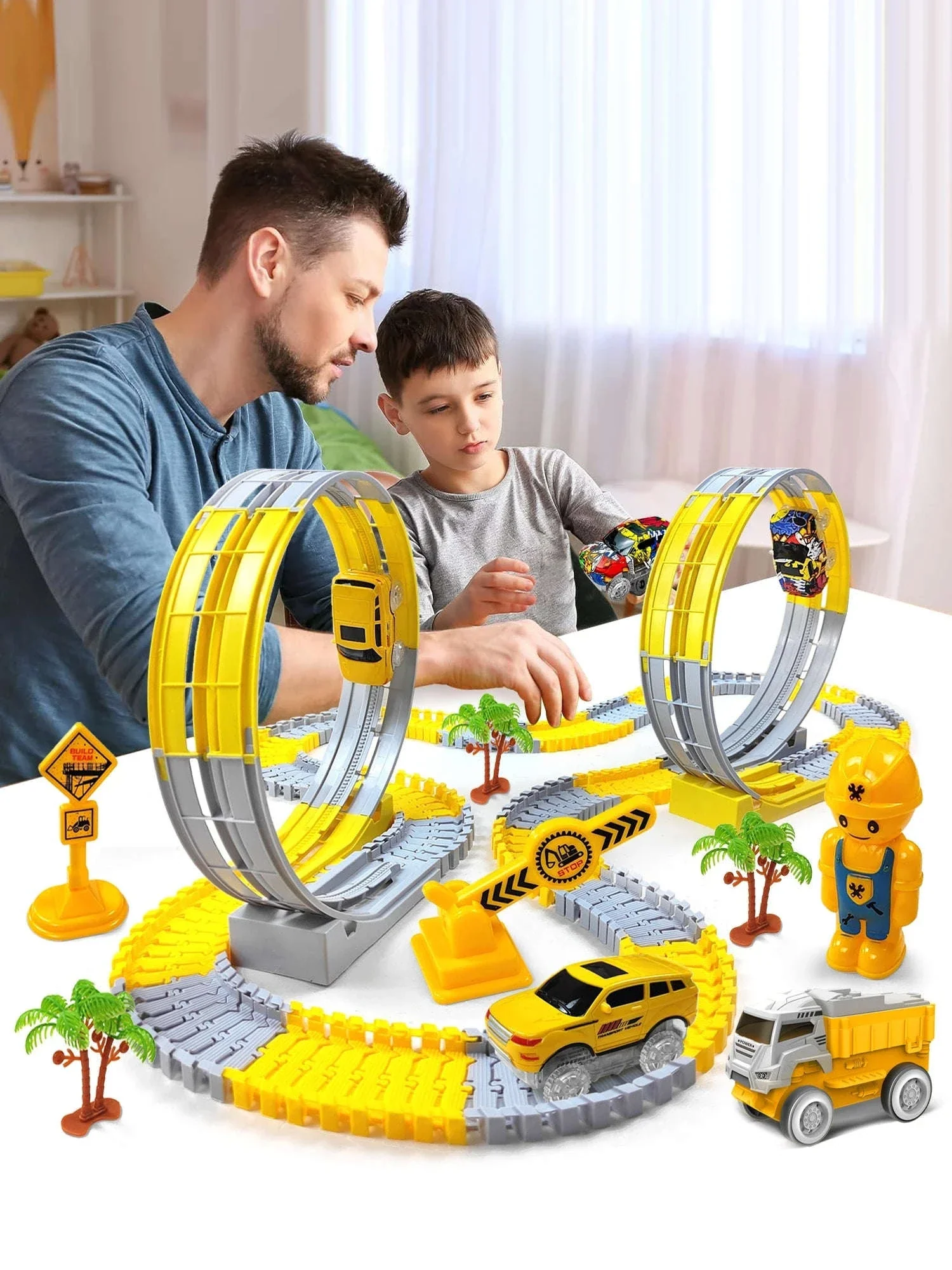 Children Electric Magical Flexible Track Car Toy Set - Image 8