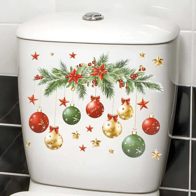 Christmas Toilet Sticker Decoration for Festive Bathroom Décor - Image 9