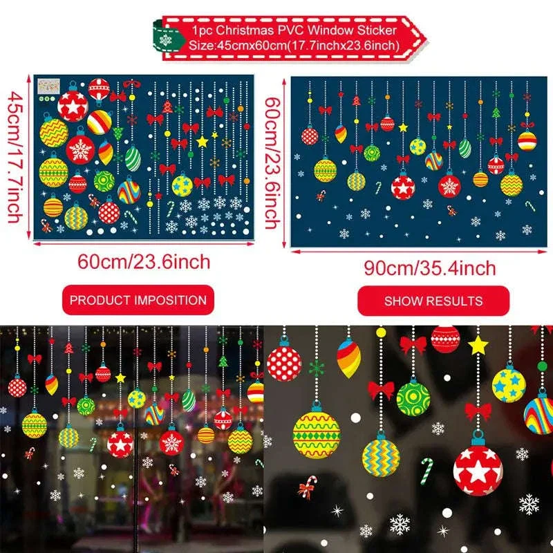Christmas Window Stickers for Festive Home Decoration - Image 59