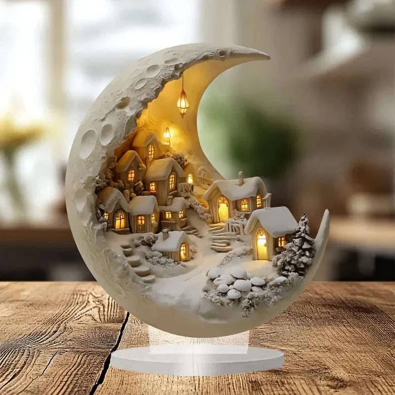 Acrylic Christmas Ornament Desktop Decoration for Holiday Displays - Image 4