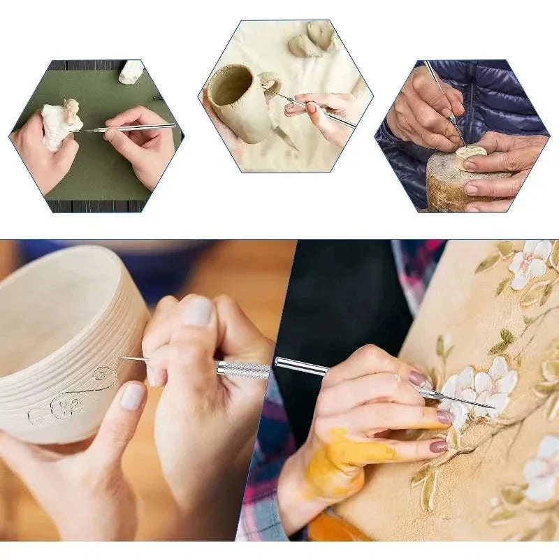 Clay Sculpting Needle & Texture Tool Set for Ceramics and DIY Craft - Image 10