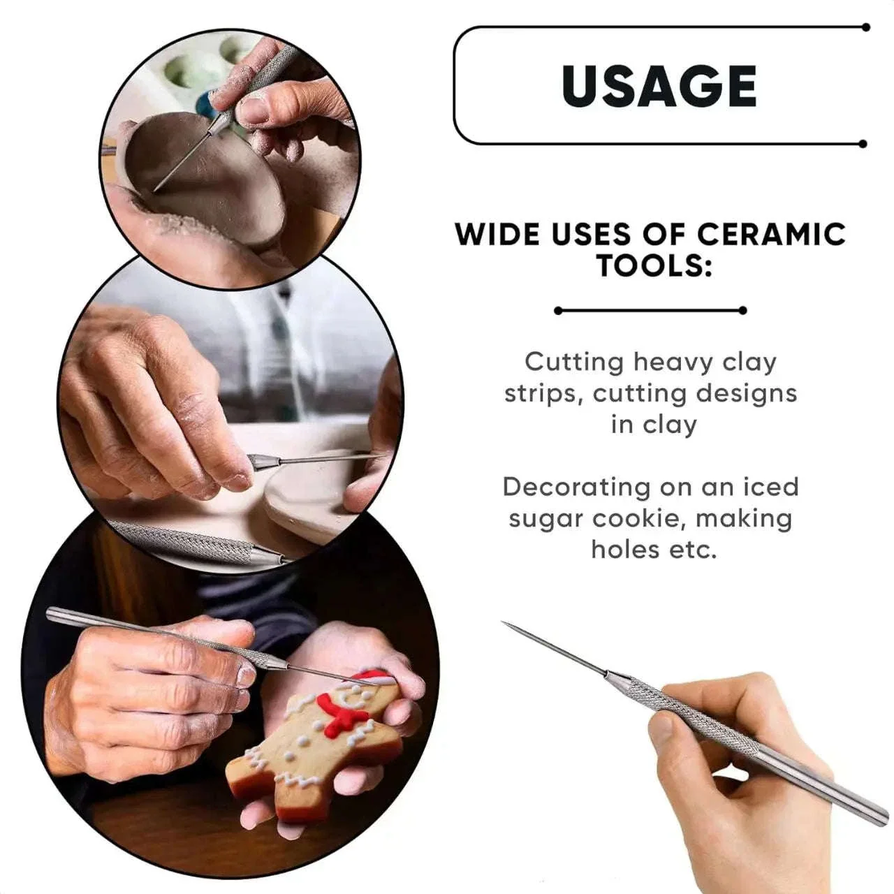 Clay Sculpting Needle & Texture Tool Set for Ceramics and DIY Craft - Image 5