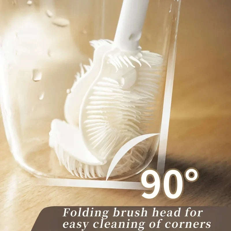 Foldable 360° Silicone Bottle Brush for Deep Cleaning - Image 5