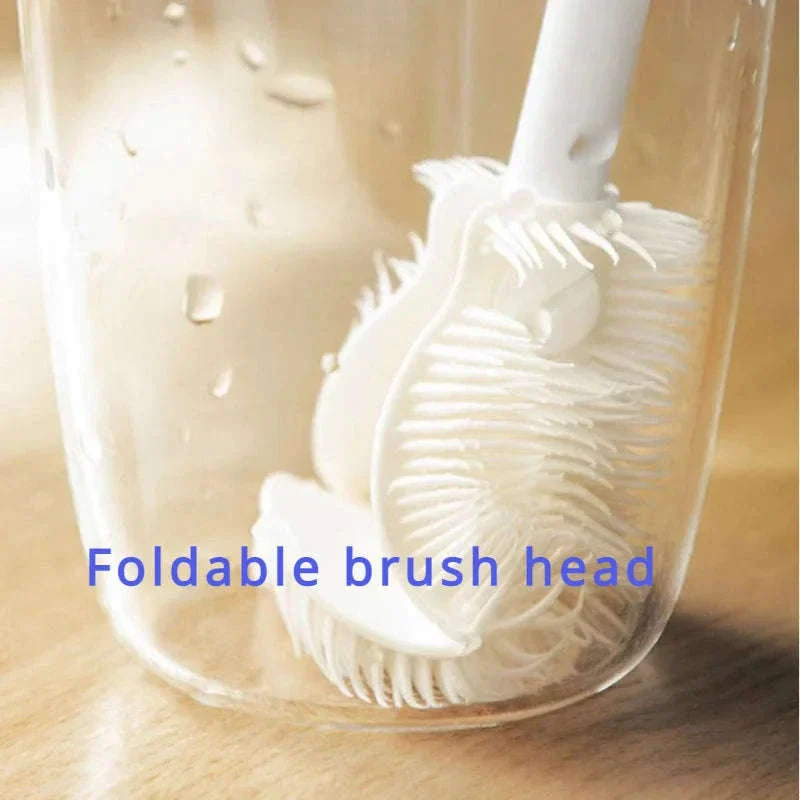 Foldable 360° Silicone Bottle Brush for Deep Cleaning - Image 7