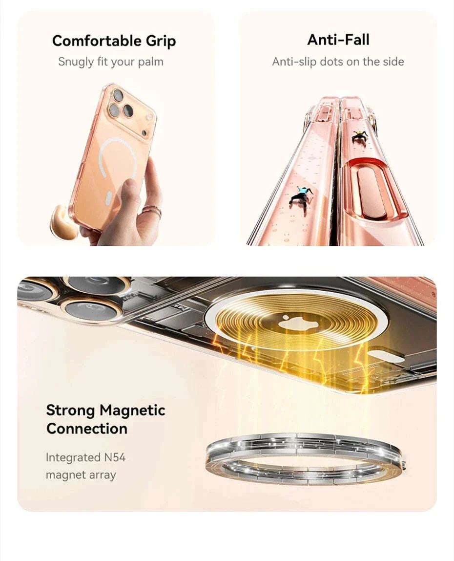 Clear Magnetic iPhone 17 Case with MagSafe Slim Anti-Yellow Cover - Image 10