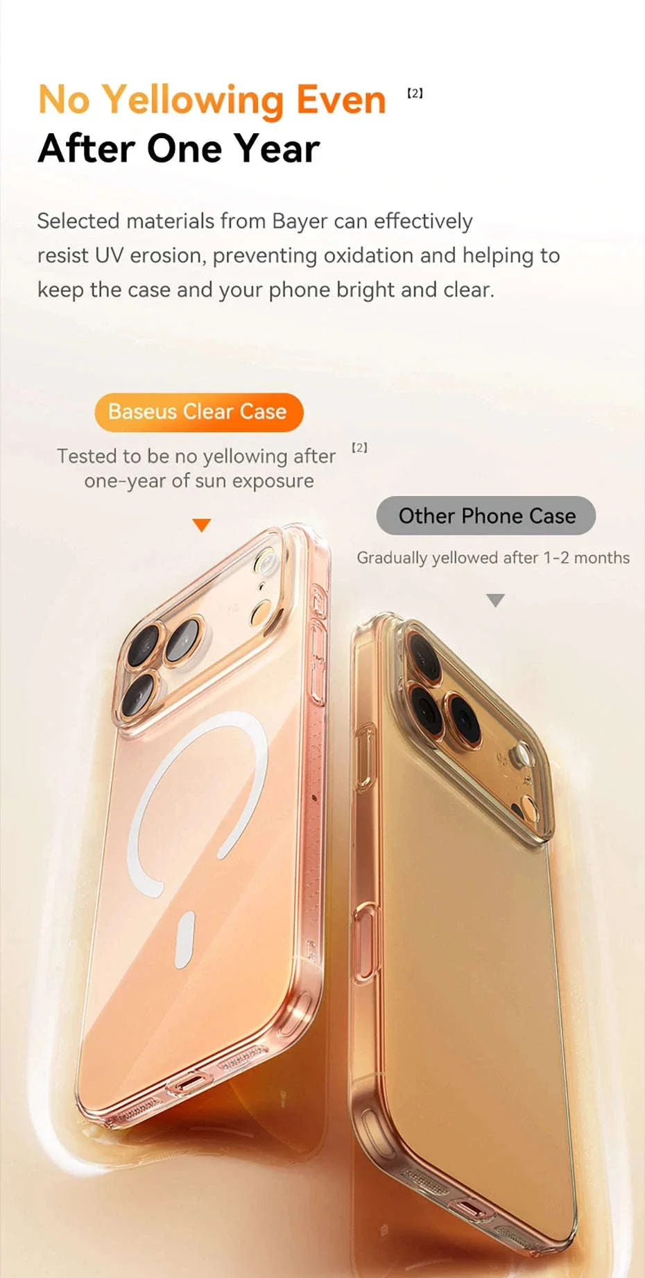 Clear Magnetic iPhone 17 Case with MagSafe Slim Anti-Yellow Cover - Image 14