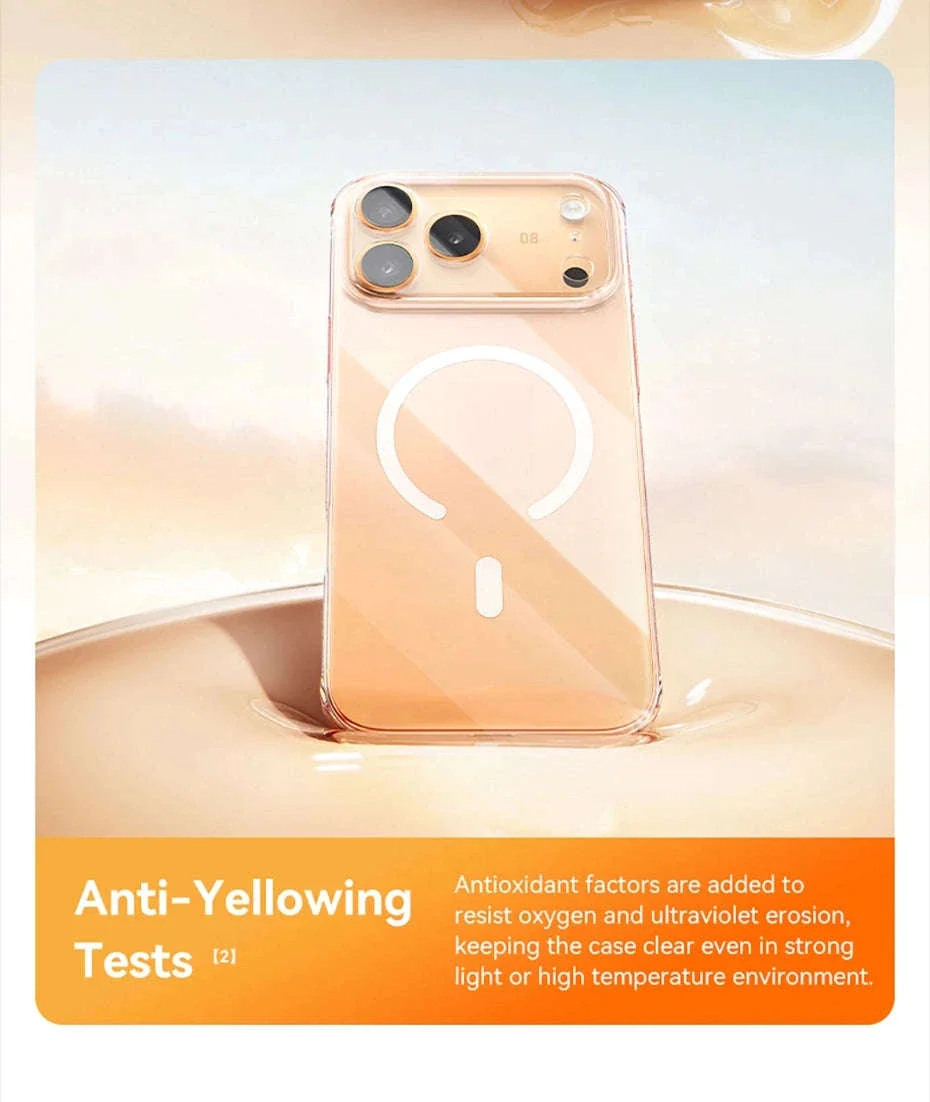 Clear Magnetic iPhone 17 Case with MagSafe Slim Anti-Yellow Cover - Image 15