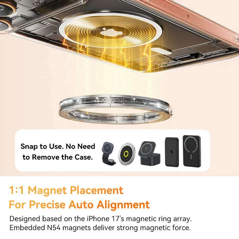 Clear Magnetic iPhone 17 Case with MagSafe Slim Anti-Yellow Cover - Image 4
