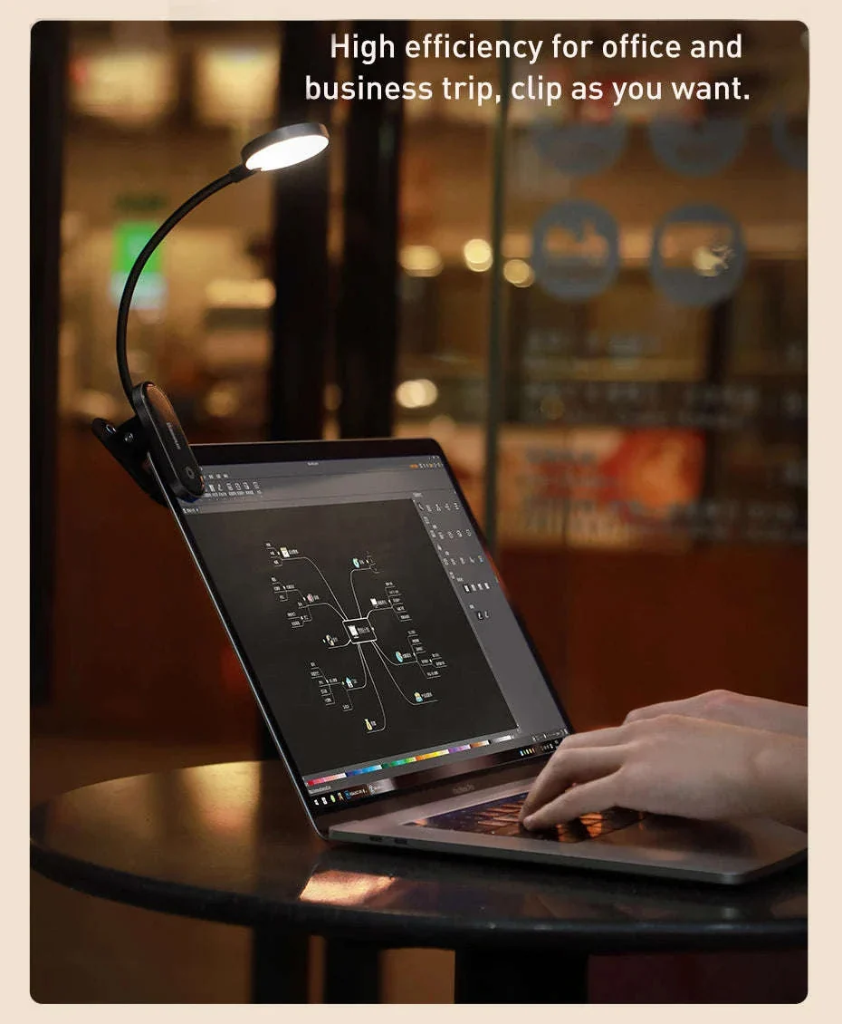 Clip-On LED Desk Lamp with Rechargeable Battery & Touch Dimming - Image 11