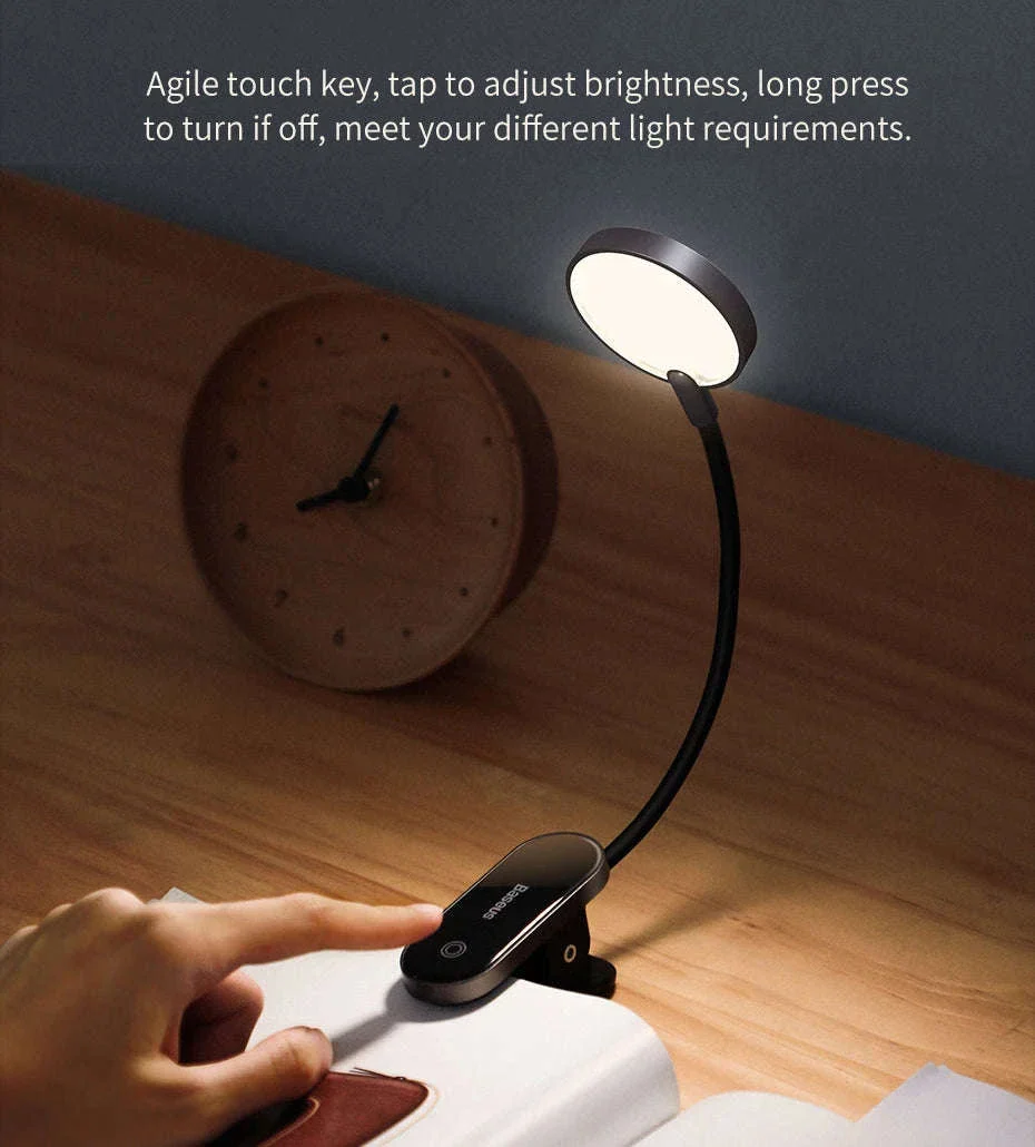 Clip-On LED Desk Lamp with Rechargeable Battery & Touch Dimming - Image 16