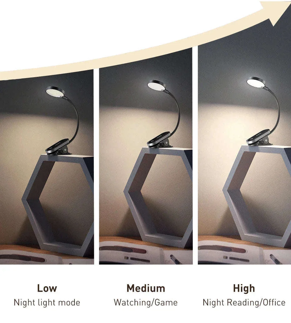 Clip-On LED Desk Lamp with Rechargeable Battery & Touch Dimming - Image 17