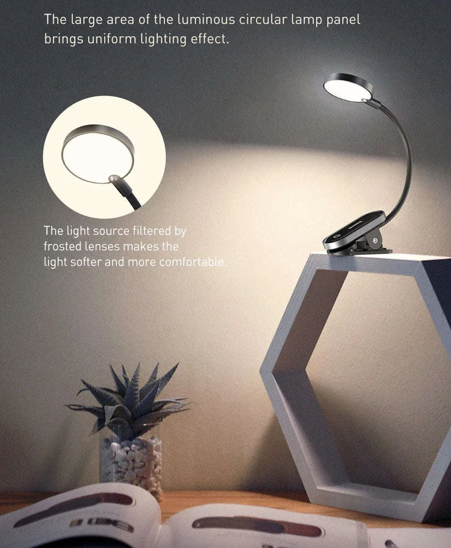 Clip-On LED Desk Lamp with Rechargeable Battery & Touch Dimming - Image 19