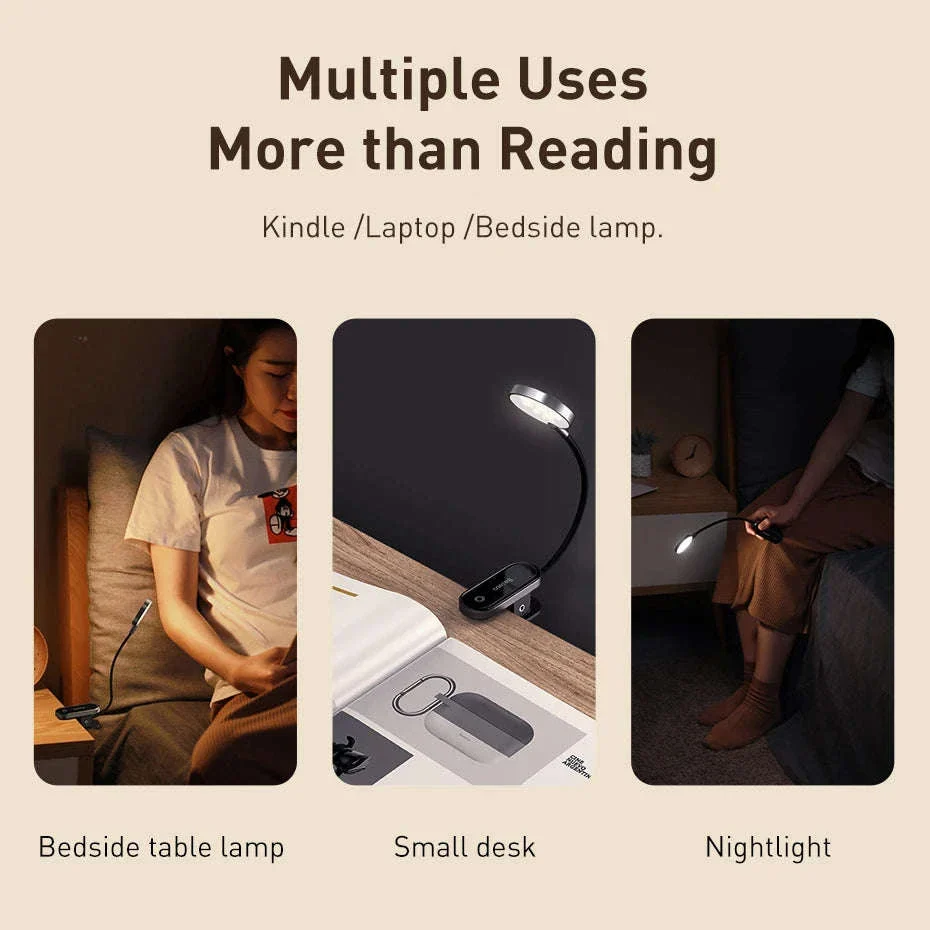 Clip-On LED Desk Lamp with Rechargeable Battery & Touch Dimming - Image 21