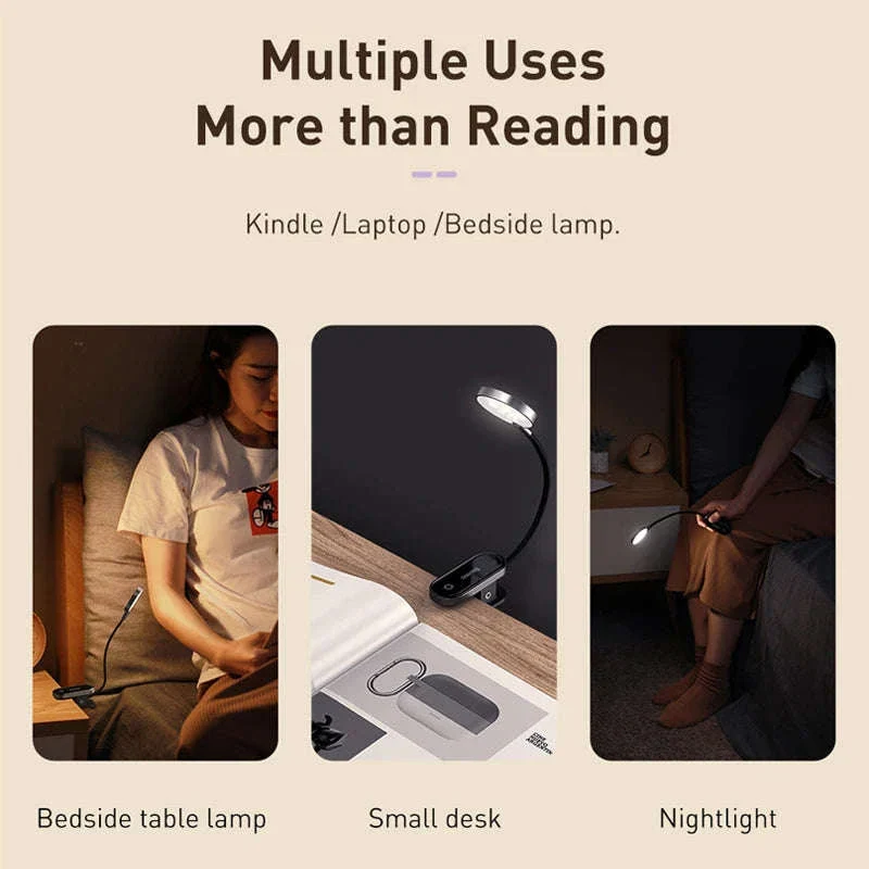 Clip-On LED Desk Lamp with Rechargeable Battery & Touch Dimming - Image 6
