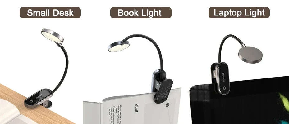 Clip-On LED Desk Lamp with Rechargeable Battery & Touch Dimming - Image 8