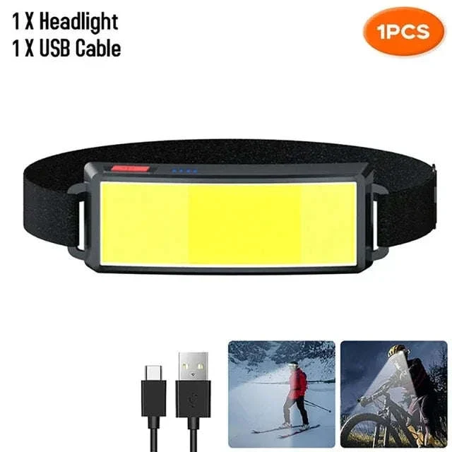 COB LED Headlamp 3 Mode USB Rechargeable - Image 26