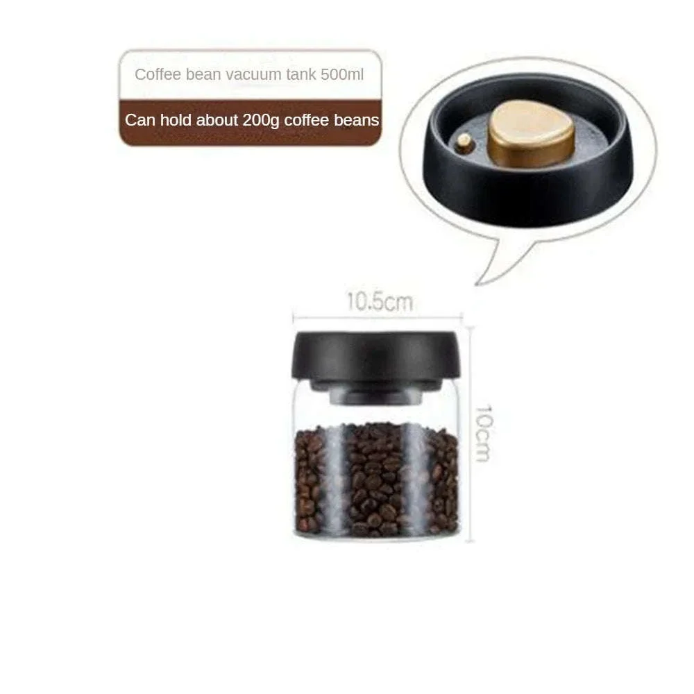 Vacuum Sealed Glass Coffee Storage Jar for Fresh Beans - Image 8