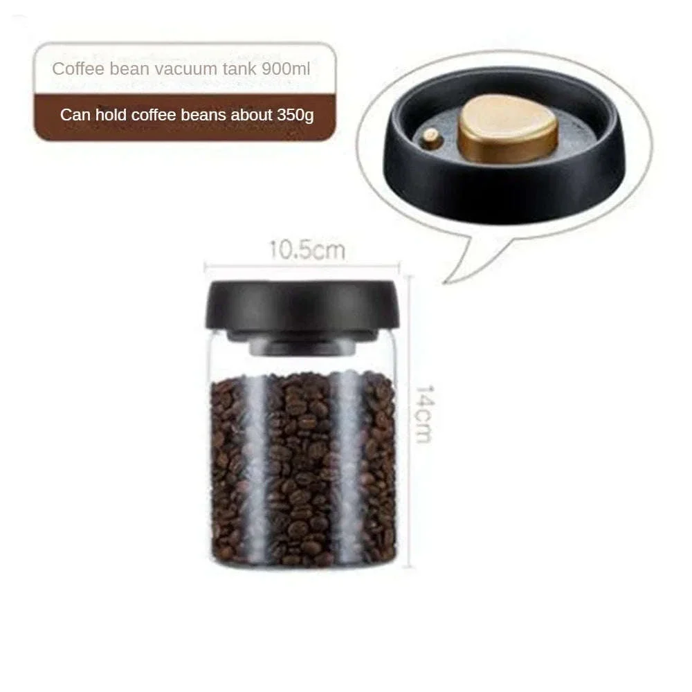 Vacuum Sealed Glass Coffee Storage Jar for Fresh Beans - Image 9