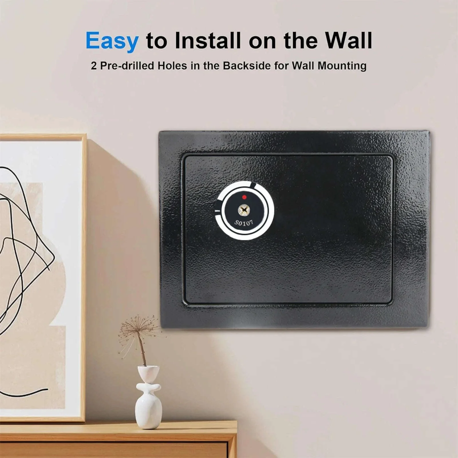 Compact Key Lock Security Safe Box with Steel Construction - Image 16