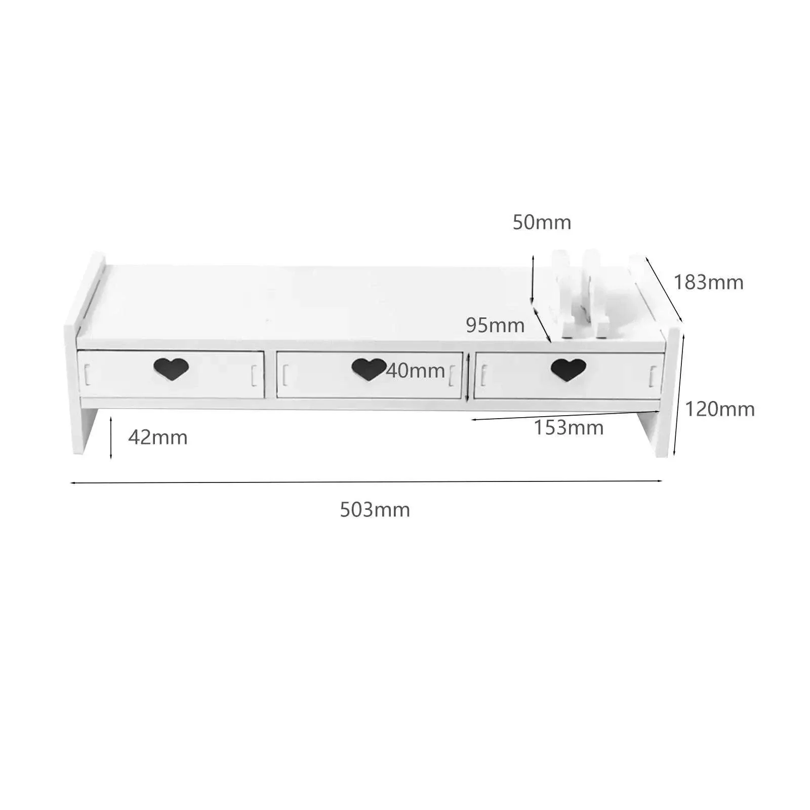 Monitor Stand Riser with Drawer Storage for Desk Organization - Image 6