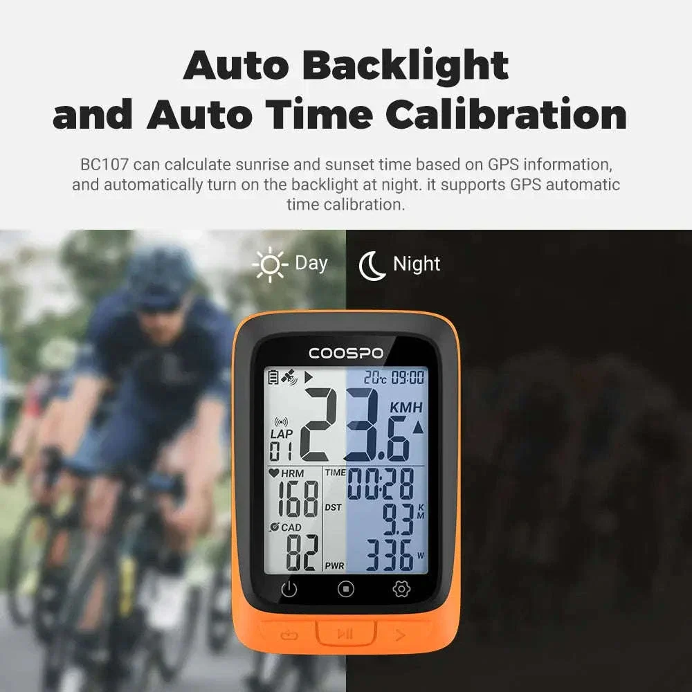 COOSPO BC107 Wireless GPS Bike Computer with Sensor Support - Image 4
