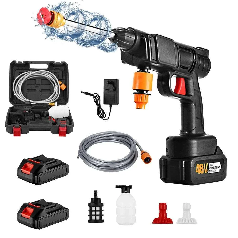 Cordless 30Bar Pressure Washer 48V Portable Car Cleaning Gun