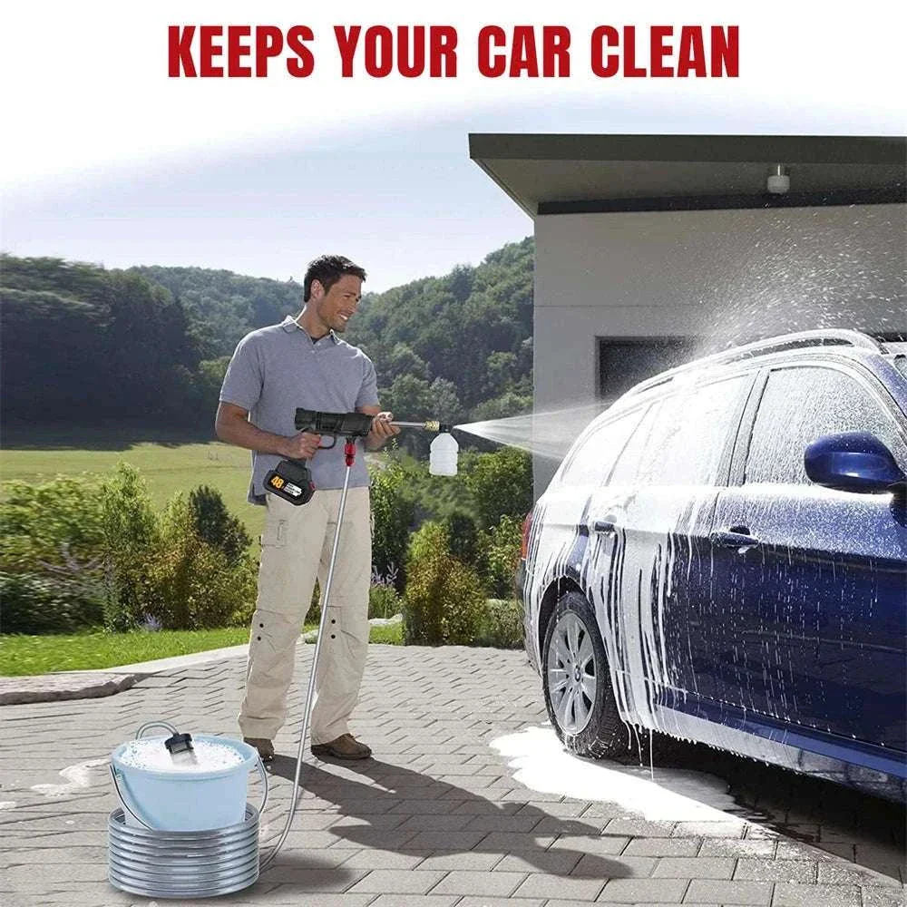 Cordless 30Bar Pressure Washer 48V Portable Car Cleaning Gun - Image 3