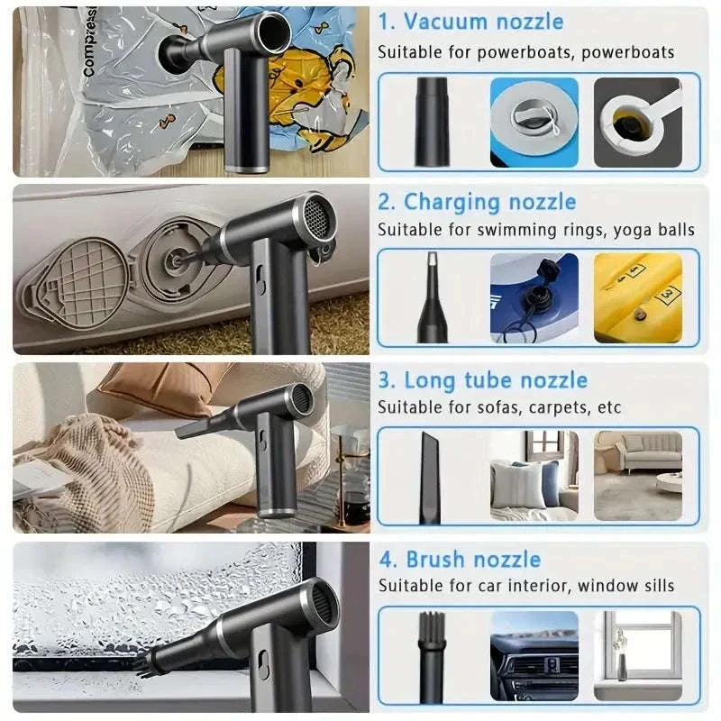 Cordless Compressed Air Duster for Keyboard & Electronics Cleaning - Image 5