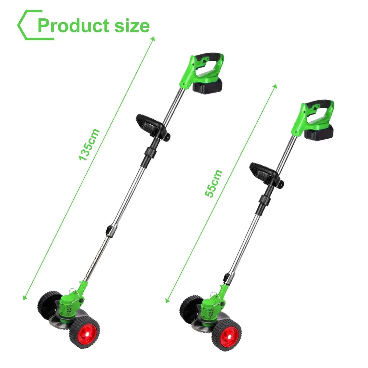 Cordless Electric Grass Trimmer with Adjustable Shaft & 3 Blade Types - Image 10