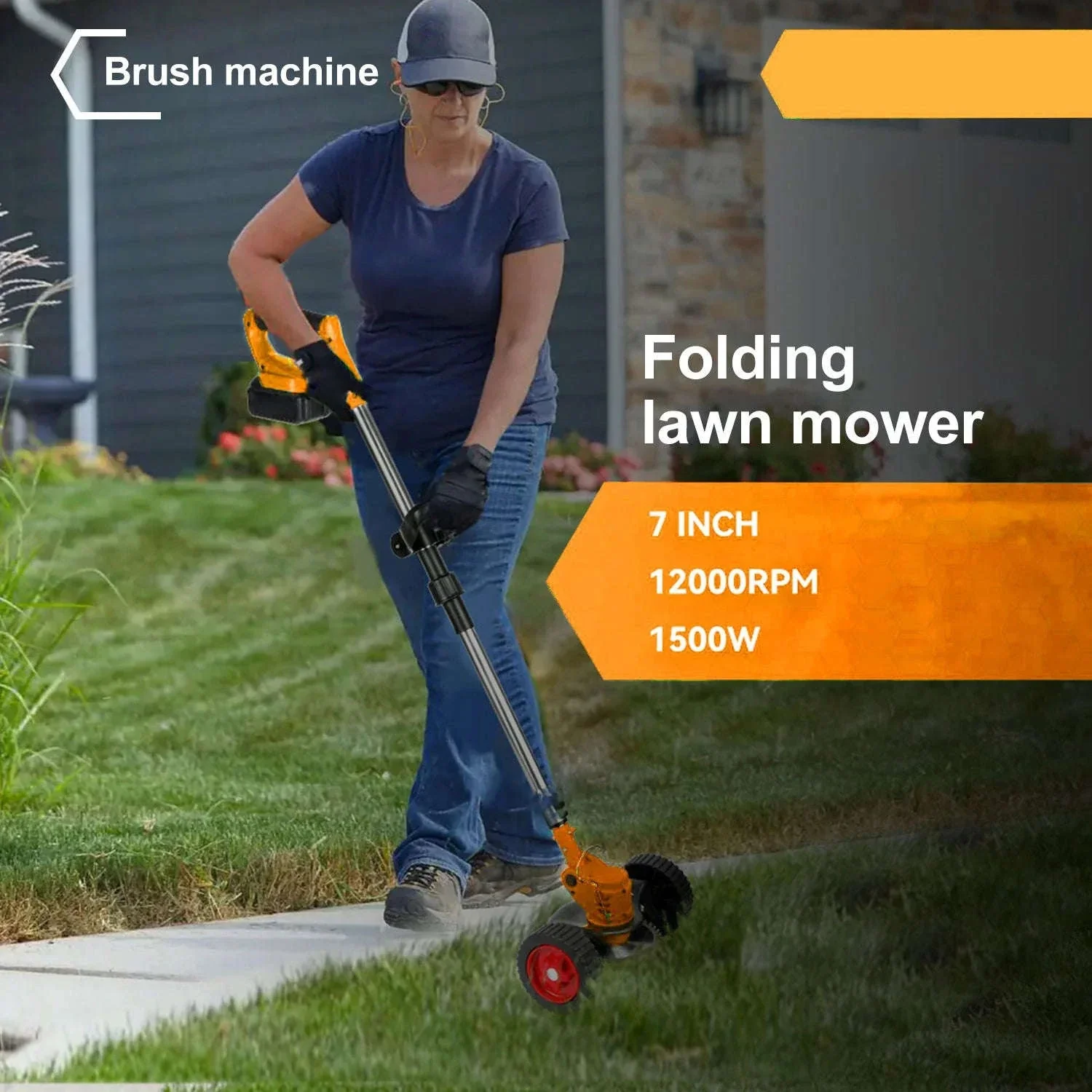 Cordless Electric Grass Trimmer with Adjustable Shaft & 3 Blade Types - Image 18