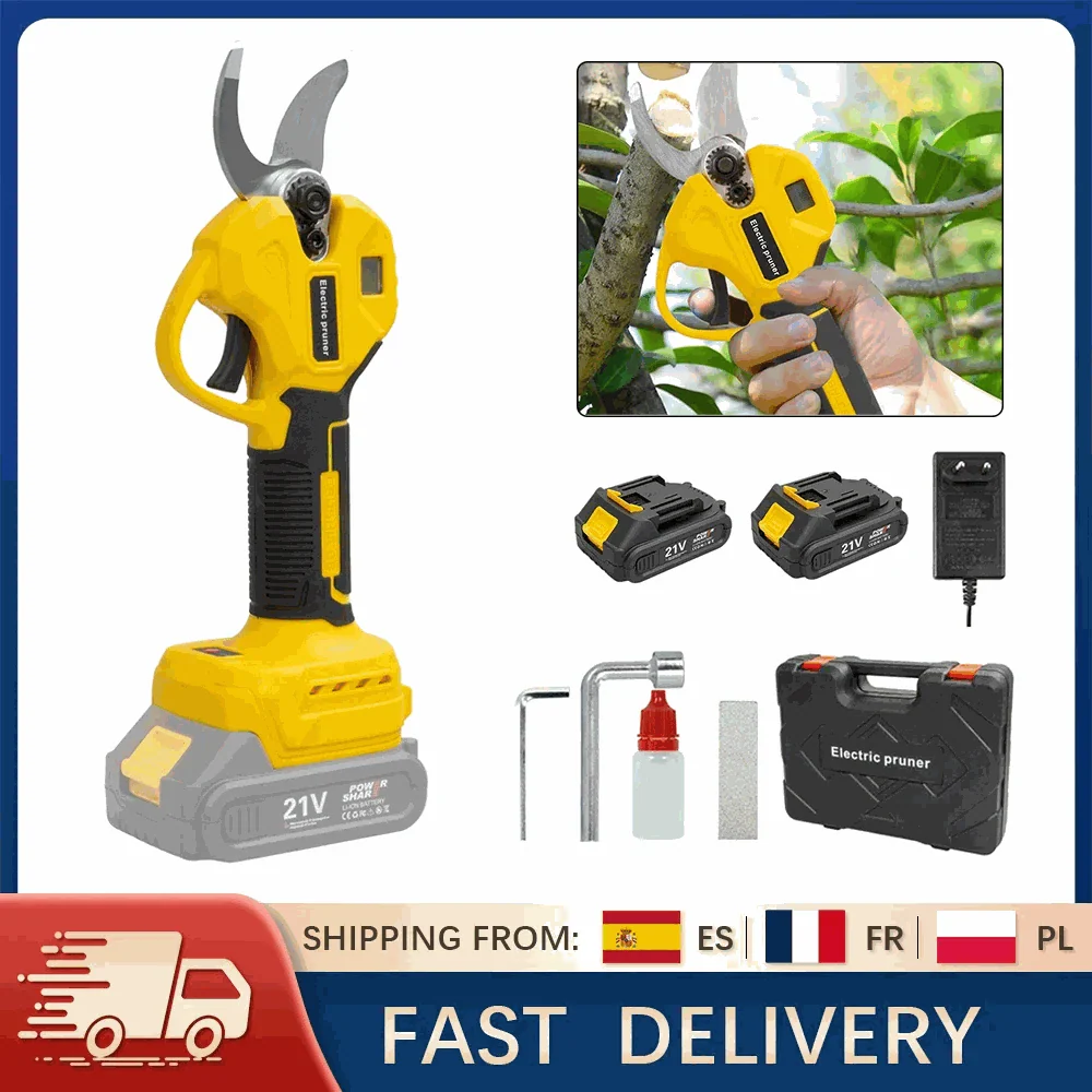 Cordless Electric Pruning Shears 30mm–40mm Brushless Cutter