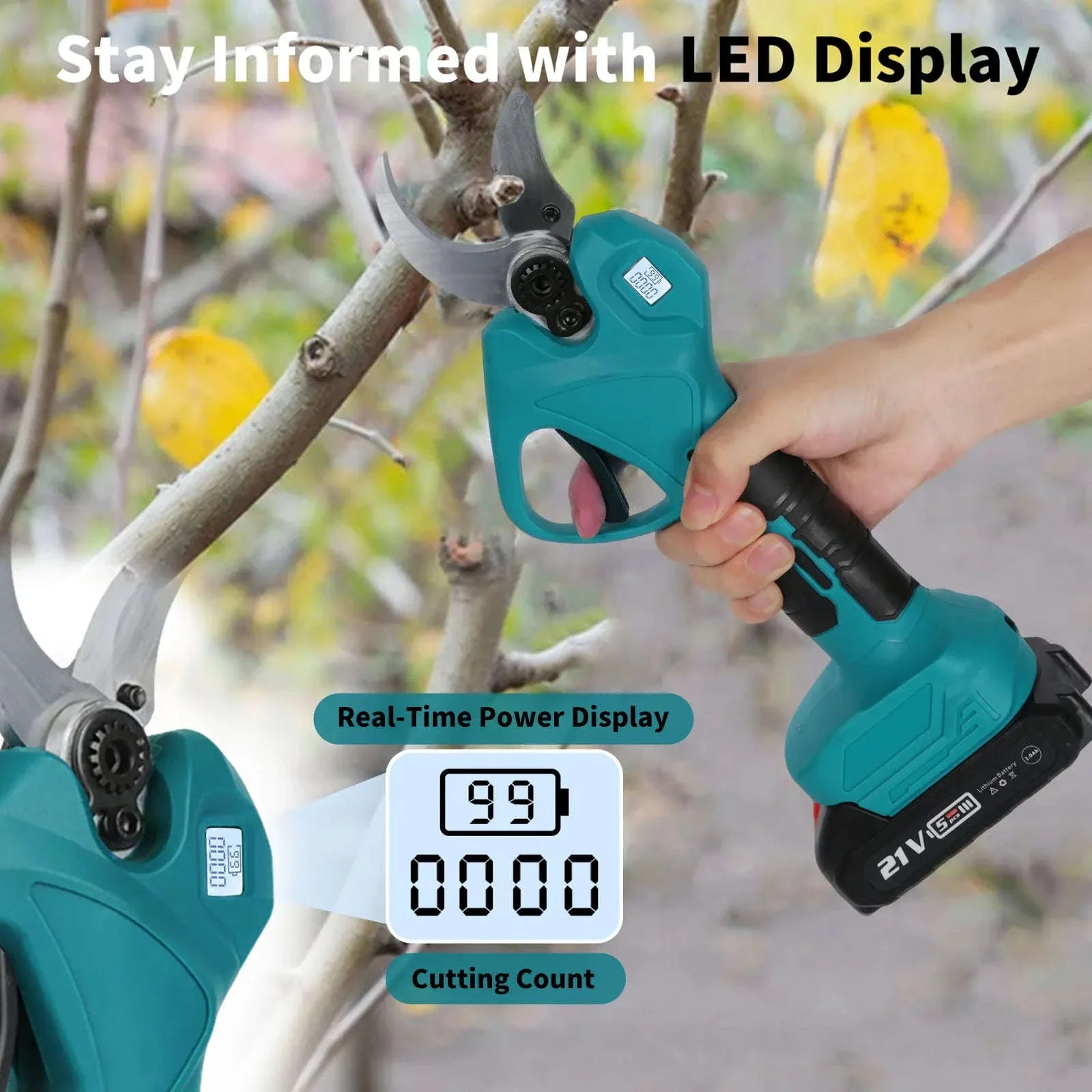 Cordless Electric Pruning Shears 30mm–40mm Brushless Cutter - Image 18