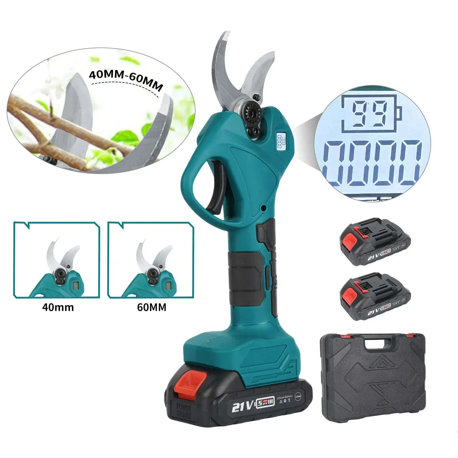 Cordless Electric Pruning Shears 30mm–40mm Brushless Cutter - Image 22