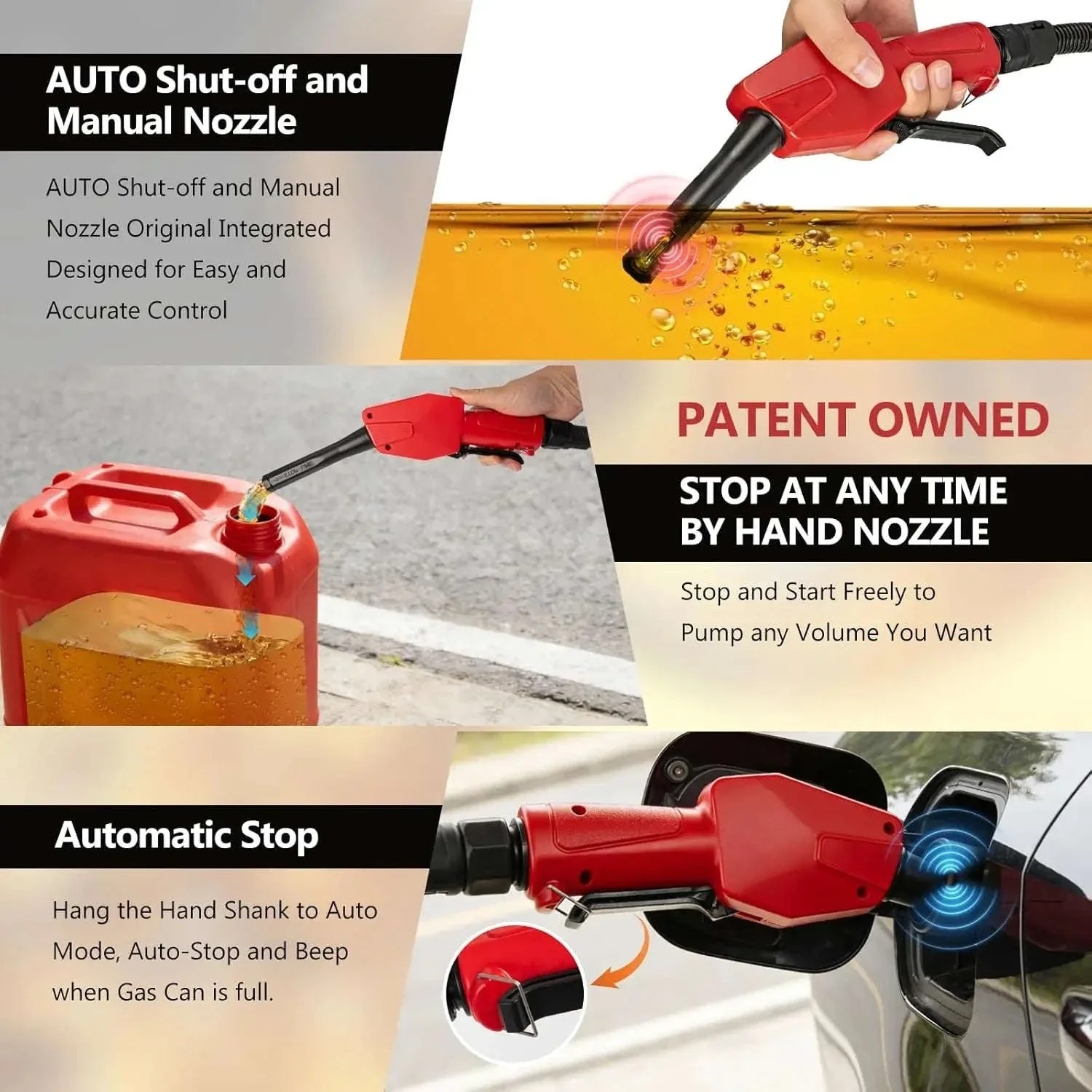 Cordless Fuel Transfer Pump 5GPM with Auto-Stop and 51" Hose - Image 8