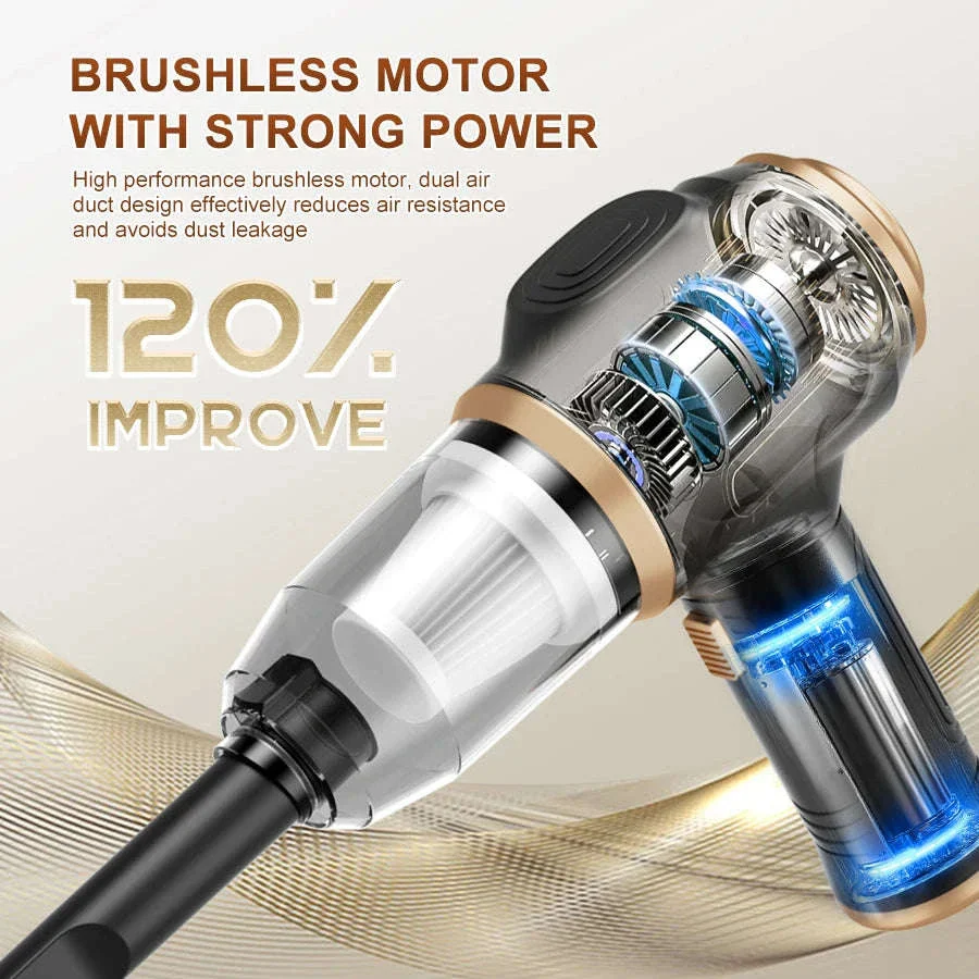Cordless Handheld Vacuum Cleaner with HEPA Filter for Car & Home - Image 3